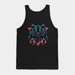 Lone Wolf Illustration Tank Top